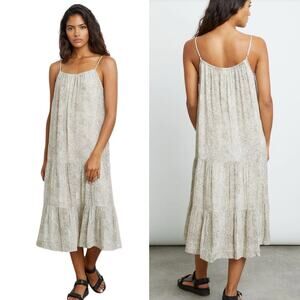 Rails Womens Adora Cream Snakeskin Midi Dress Small NWOT